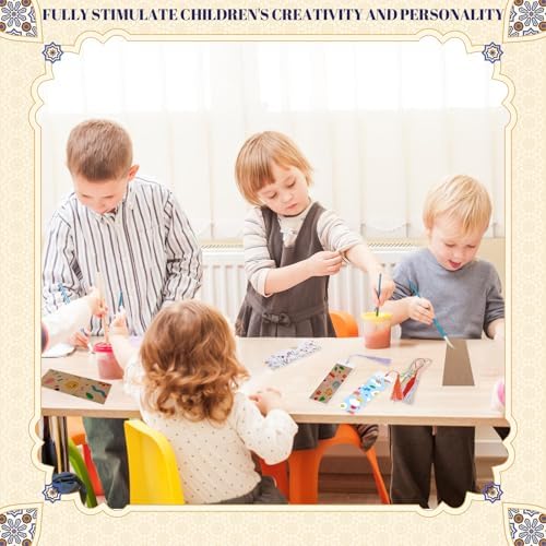 60 Sets Blank Kraft Paper Bookmarks Kit with Tassels and PVC Sleeves