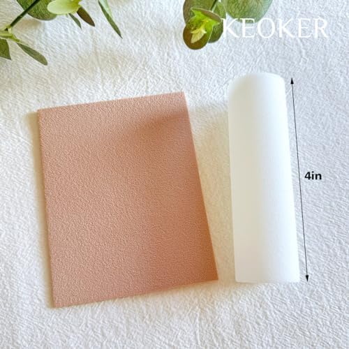 KEOKER Polymer Clay Texture Roller, Polymer Clay Roller for Making Earrings, Like Polymer Clay Texture Sheets, Great Work with Polymer Clay Cutters (Sandpaper Texture)