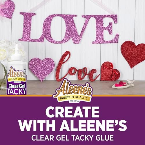 Aleene's Clear Gel Tacky Glue for Crafts, Nontoxic, Applies and Dries Clear, 8 fl oz