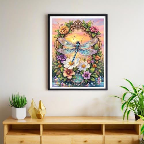 bleihum Dragonfly Diamond Art Kits for Adults Gem Art 12x16inch