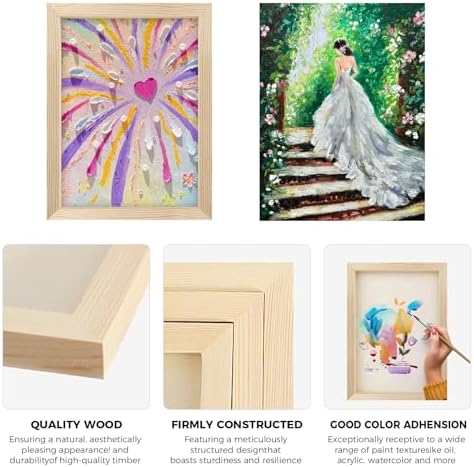 5 Pack 12x16 Inch Unfinished Square Wood Panels for DIY Painting Crafts