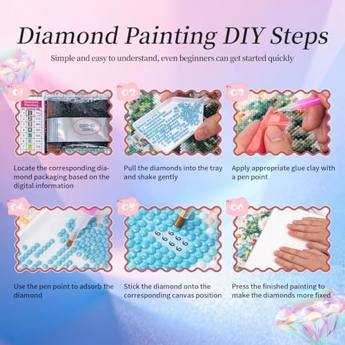 Diamond Art Kits for Adults, Horses Diamond Painting Kit, 12 x 16 Inch