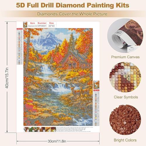 Autumn Scenery Diamond Art Kits for Adult Diamond Painting Kit for Beginner
