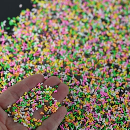 LIKETURE Fake Sprinkles 110g Polymer Clay Sprinkles Fake Candy Sprinkles Faux Sprinkles for Resin Slime Craft Plastic Sprinkles for Nail Art Phone Case DIY Shaker Card Filler (Faux Sprinkles3-110G)