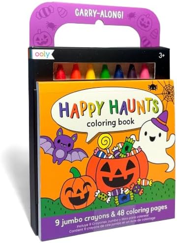 Ooly Carry Along Coloring Book for Kids, 48 Pages – Happy Haunts
