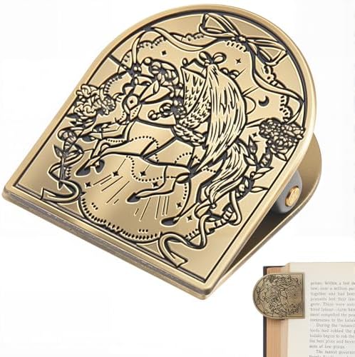CRASPIRE Horse Carousel Journal Metal Clip Vintage Travelers Notebook Book Bill Binder Clips Holder Alloy Antique Bronze Decorative Travelers for TN Travelers Art Reading Decoration Accessories