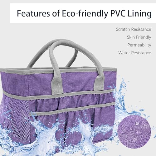 Cupohus Craft Organizer Tote Bag – Foldable Large Capacity Supply Storage Bag – Use as Baby Diaper Organizer, Craft Supply Holder, Car Trunk Basket, or Breast Pump Storage
