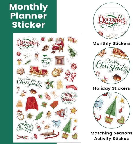 Planner Stickers - 12 Monthly Calendar Stickers for Celebrations