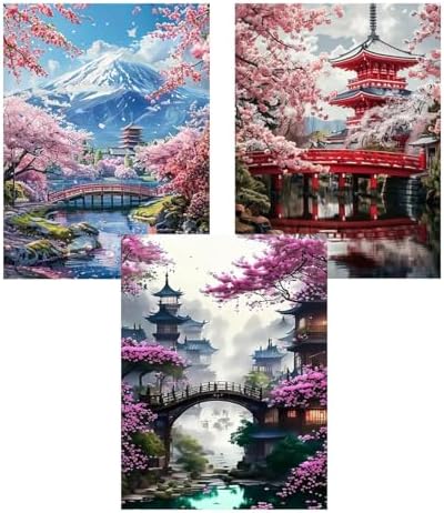 EIBEILI Scenery Paint by Numbers Kit for Adults,DIY Wall Decor