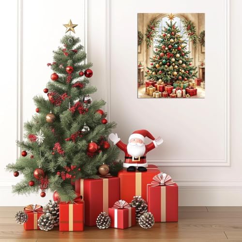 ICYANART Christmas Paint by Numbers Kit for Adults Beginner 16x20Inch