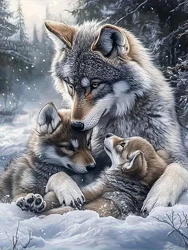 Zythron Diamond Art Kits for Adults,Wolf Diamond Painting Kits for Beginner