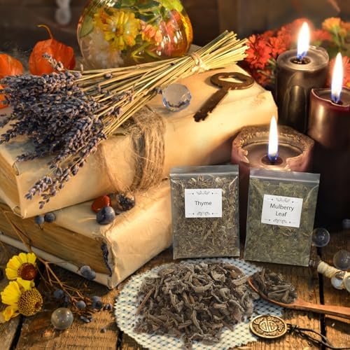 Witchcraft Herbs Kit, Dried Herbs and Flowers for Witch Beginners, 40 Pack