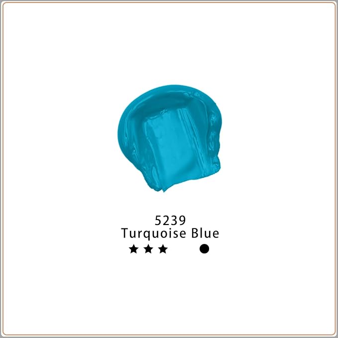 Artecho Turquoise Blue Acrylic Paint 120ml /4.05oz Tube | Semi Glossy Finish, High Pigment Rich Color Craft Paint for Canvas, Rocks, Wood, Fabric, Ceramic, Non-Toxic