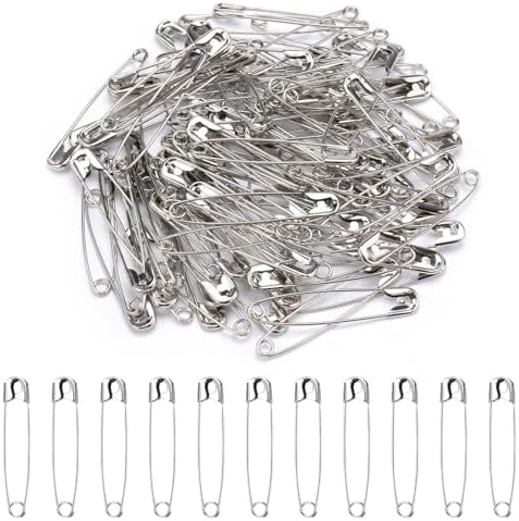XKDOUS 3 Inch Large Safety Pins 100 pcs Silver Pins Bulk