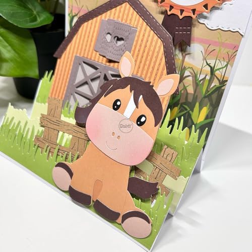 Patchwork Animal Horse Metal Cutting Dies for Card Making