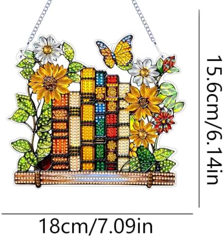 ARPADAMO Books Diamond Art Kits for Adults, Acrylic Hanging Suncatcher