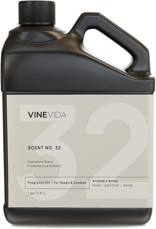 VINEVIDA Frankincense & Myrrh Scent for Candle & Soap Making - 128oz Natural Candle Fragrance Oil - Made in USA
