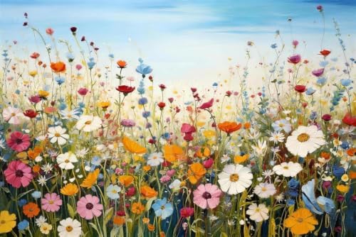 DYAIYYMQ Flower Paint by Numbers Kit for Adults Beginners 19.6X15.7 inch