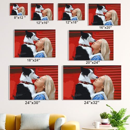 Custom Paint by Numbers Kit for Adults - Personalized DIY Canvas Art | Acrylic Painting Set with Brushes & Paints | Framed or Unframed Wall Decor | Complete Kit for Home | Unique Handmade Gift