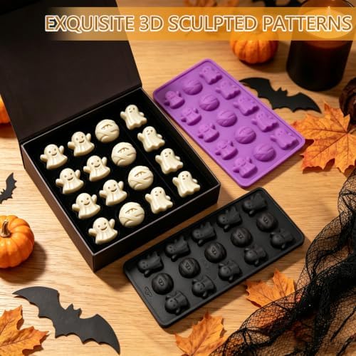 Halloween Silicone Molds, Ghost Silicone Molds (2PCS)