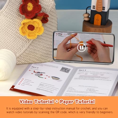 Pnytty Beginner Crochet Kit for Adults, Shoulder Bag Crochet Starter Kit