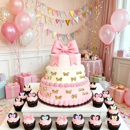 90-Cavity Mini Bow Chocolate Molds, Bow Silicone Mold for Chocolate