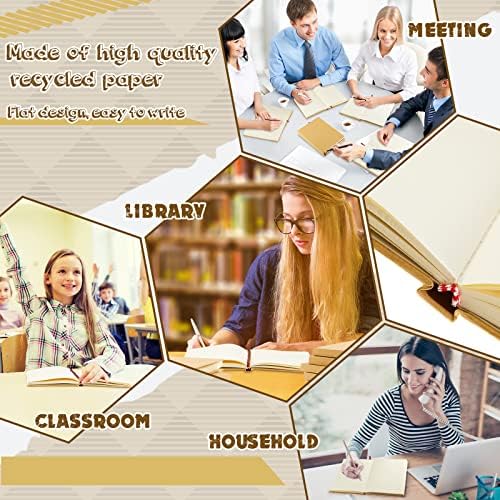 Henoyso 8 Pcs A5 Blank Notebook Journal Hardcover Sketchbook, 8.3 x 5.7 in