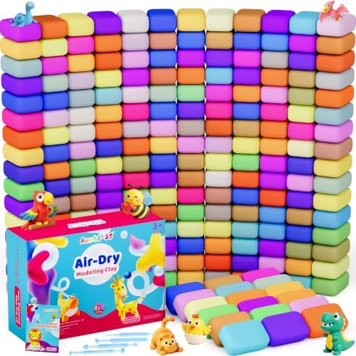 Aestd-ST Air Dry Clay 210 Colors, Modeling Clay for Kids, DIY Magic Clay