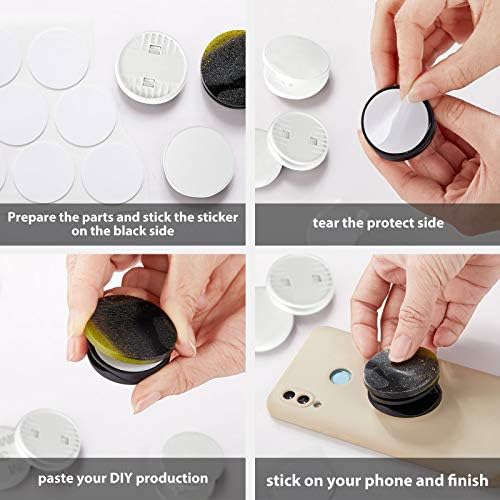 30 Pack Blank Phone Grip Holder, Expandable Phone Grip Stand,White