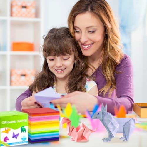 Umikk 1500 Sheets Origami Paper 6x6 Inch , 20 Colors Origami Paper Bulk | Colorful Origami Kit for Kids Ages 8-12, Double Sided Same Color Square Paper for DIY Arts & Crafts School Projects