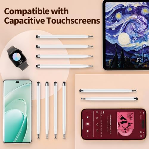10PCS Stylus Pen for Touchscreen,Lightweight 2 in 1 Design