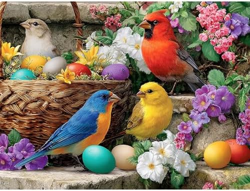 TOPCLTV 5D Diamond Art Kits for Adults,Birds Diamond Painting Kits