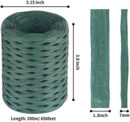 Cuttte 218 Yards Raffia Yarn for Crochet Craft Ribbon for Gift Wrapping