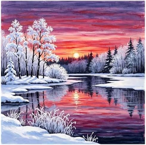 Lophomie Diamond Art Kits for Adults, 5D Diamond Painting Kits 14x14 in