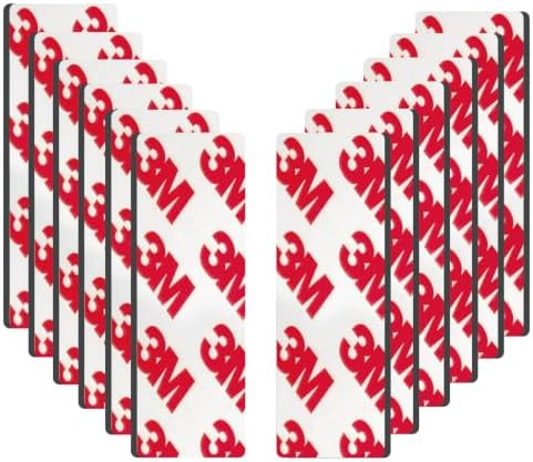 12 Pack Magnetic Strips, Magnetic Tape with Adhesive(4" x 2")