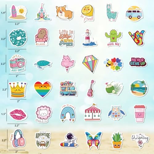 Wninbu 200 PCS Cute Stickers for Kids,Water Bottle Stickers for Girls Boys