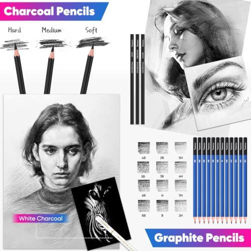 Taotree 81 Pack Art Supplies for Adults, Pro Art Kit Drawing Pencils Set