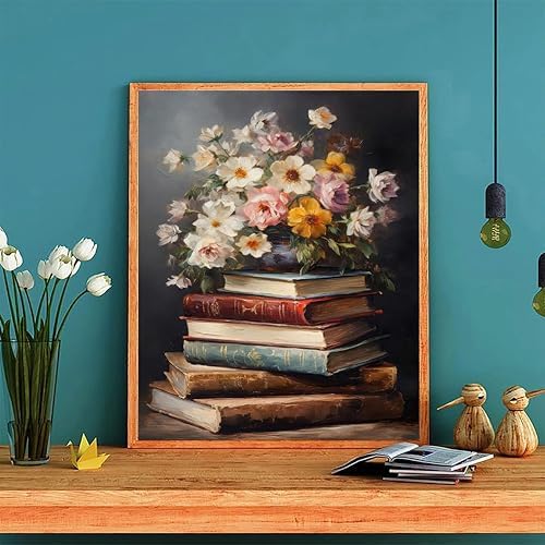 Book Paint by Numbers for Adults with Framed Canvas - with Wooden Easel