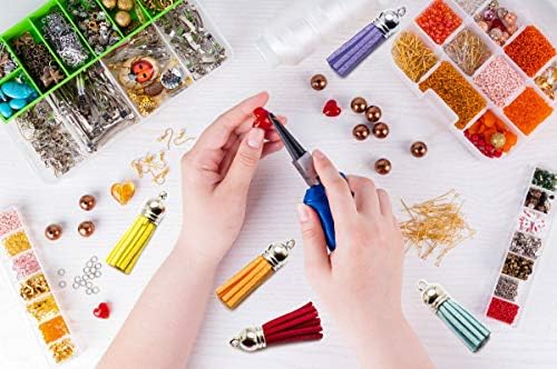 PAXCOO Tassels for Jewelry Making, 50pcs Leather Tassel Keychain Charms Bulk with 50pcs Jump Rings for Bracelets, Acrylic Key Chain Blanks and Craft Supplies