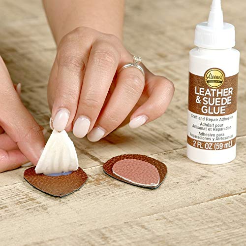 Aleene's Leather & Suede Glue, Adhesive for Crafts, Embellishments, Light Repairs, Leather Projects 2 fl oz