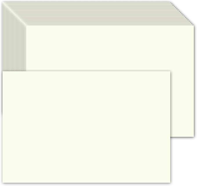 Ivory Color Cardstock Paper, 50 Pack, 5x7 Inches, 92lb