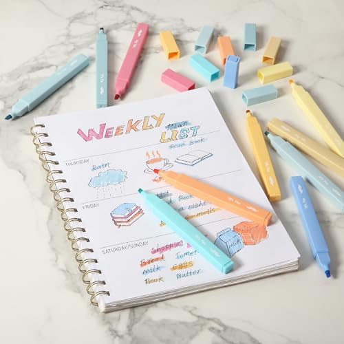 Mr. Pen- Aesthetic Highlighters No Bleed, 10 Pack, Assorted Colors | Chisel Tip, Cute Highlighters Assorted Colors for Journaling, Highlighting, Underlining, Fast Dry, Back to School Supplies