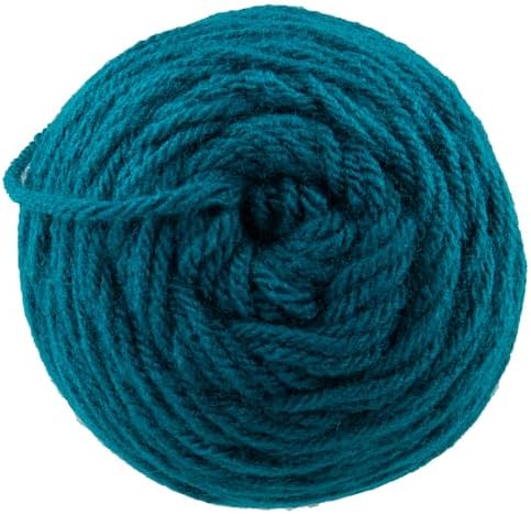 Craft County Size 4 (Medium) 100% Acrylic Fiber Yarn – Variety of Color and Pattern Options – Great for Crochet, Knitting, and Weaving (Real Teal)