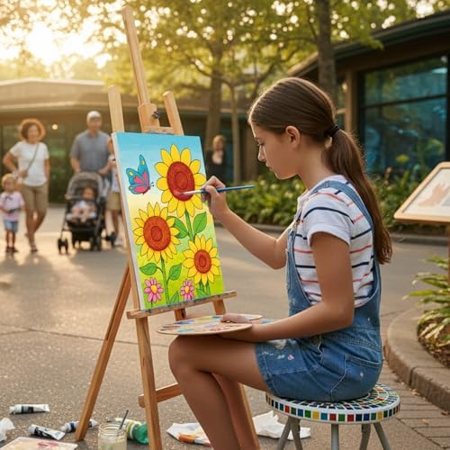 Louise Maelys 12 Pack Pre Drawn Canvas for Painting for Kids,8x10 Inch