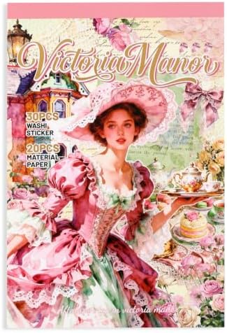 Victorian Scrapbooking Stickers 350 Pre-Cut Vintage Washi Stickers
