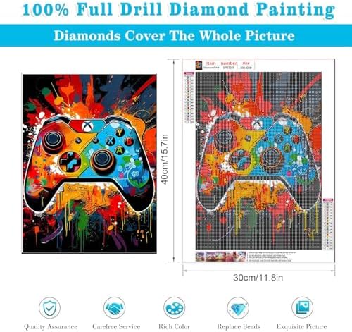 VeGuude Diamond Art Kits for Adults-Video Games Diamond Painting Wall Decor