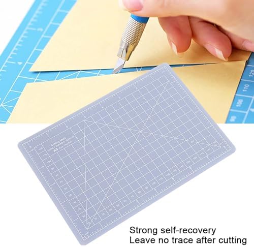 Self Healing Cutting Mat, Translucent Cutting Mat, Non Slip Gridded Cutting Board for Writing, Drawing, Paper Carving (A5-translucent cutting board)