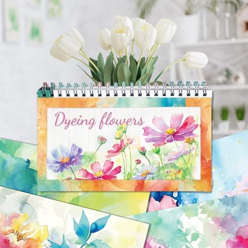 12×12 Vintage Floral Scrapbook Paper Watercolor Flower Pattern Paper,24 Sheets Double-Sided CardStock Papers Pad for Holiday Cardmaking Journaling DIY Origami Decorative Craft Papers.