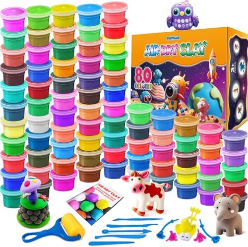 ESSENSON Air Dry Clay, 80 Colors