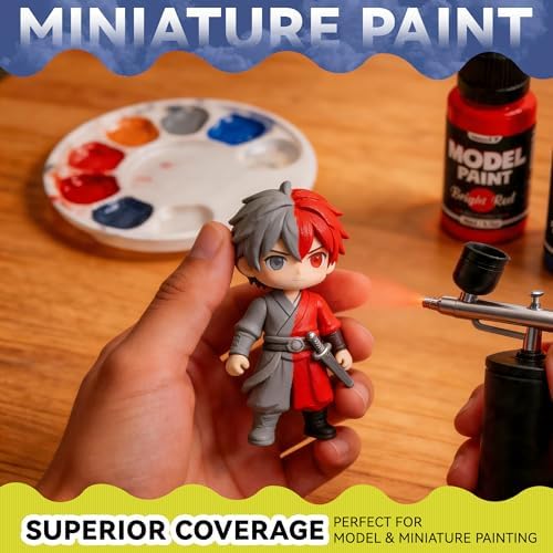 20 Colors Model Paint Set, Model Acrylic Paint Set for Brush & Airbrush Use